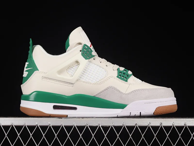 All categories Air Jordan Jordan series basketball shoes Air Jordan 4 Nk SB x Air Jordan 4 "Pine Green" AJ4 Joe 4 joint white green DR5415-103